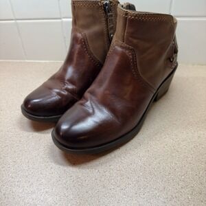 Teva Women's Foxy Ankle brown leather Boots waterproof Size US 6 EU 37 EUC